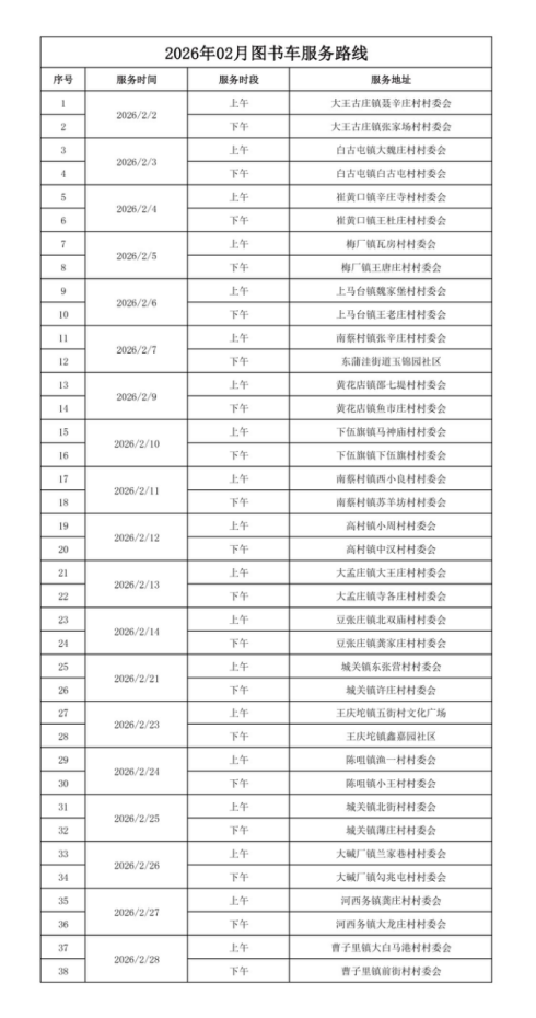 流动图书车2月份路线排期表公布144.png